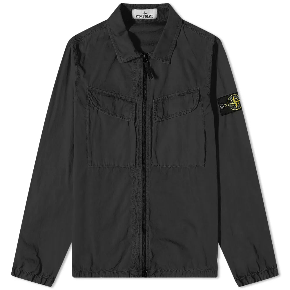 Stone island hotsell cotton canvas overshirt